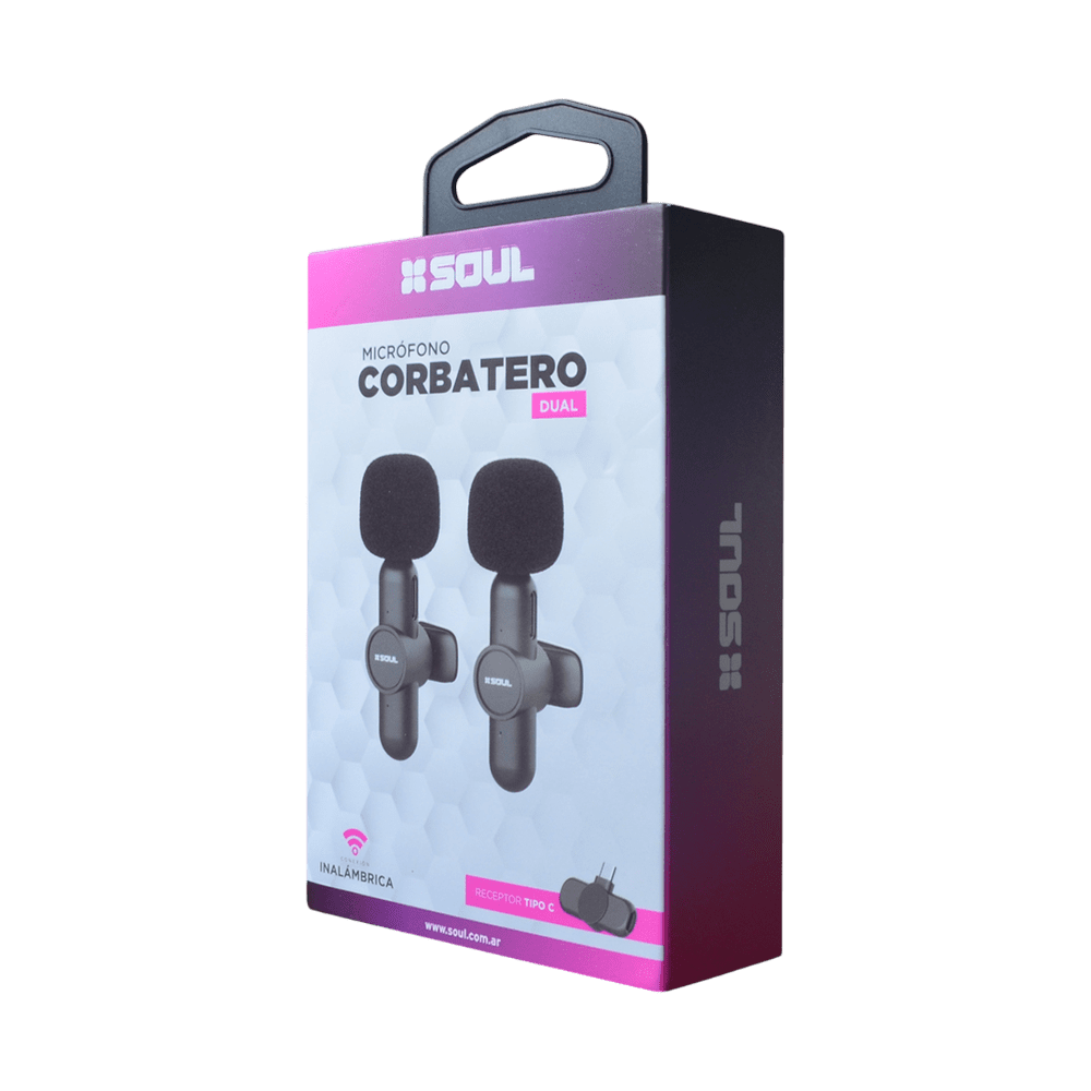 Microfono Cobatero Doble - Soul Doble Receptor Tipo-C/Lightning - Imagen 3